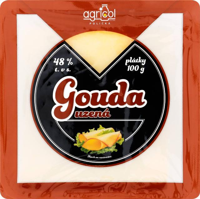 Agricol Gouda 48% uzené plátky