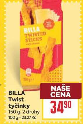 BILLA Twist tyčinky 150 g