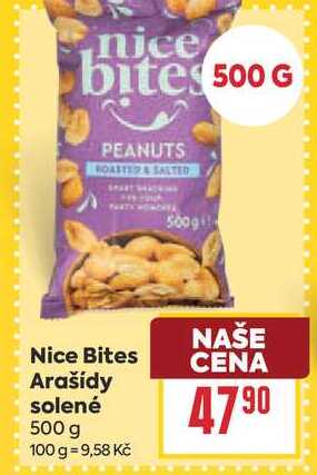 Nice Bites Arašídy solené 500 g 