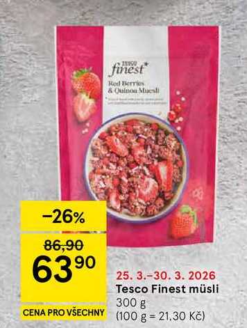 Tesco Finest müsli, 300 g 