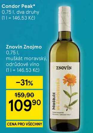 Condor Peak, 0.75 l, dva druhy 