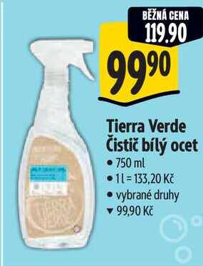 Tierra Verde Čistič bílý ocet, 750 ml 