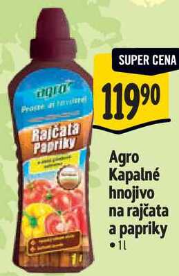 Agro Kapalné hnojivo na rajčata a papriky, 1 l 