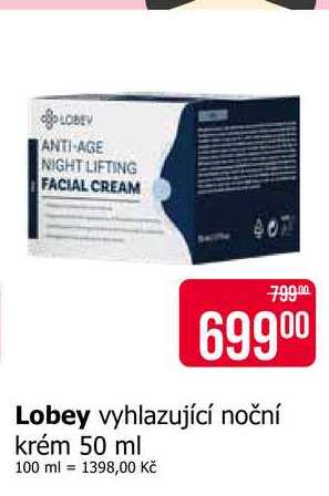 Lobey vyhlazující noční krém 50 ml