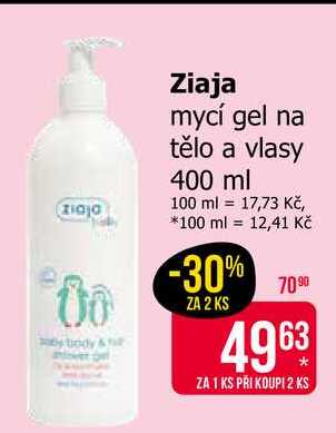 Ziaja mycí gel na tělo a vlasy 400 ml