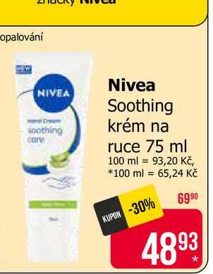 NIVEA Soothing soothing care krém na ruce 75 ml