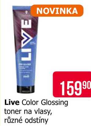 Live Color Glossing toner na vlasy, různé odstíny 