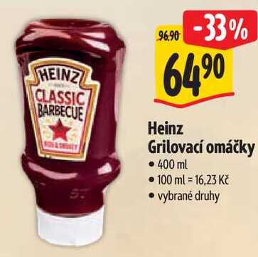 Heinz Grilovací omáčky, 400 ml