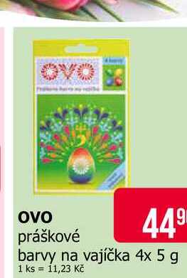 OVO práškové barvy na vajíčka 4x 5 g