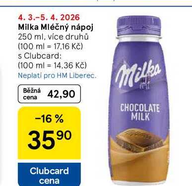 Milka Mléčný nápoj, 250 ml, více druhů