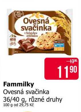 Fammilky Ovesná svačinka 36/40 g, různé druhy 