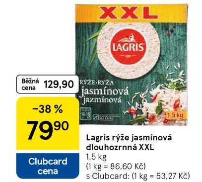 LAGRIS jasmínová jazmínová, 1,5 kg