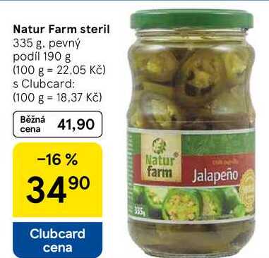 Natur Farm steril, 335 g. pevný podíl 190 g 