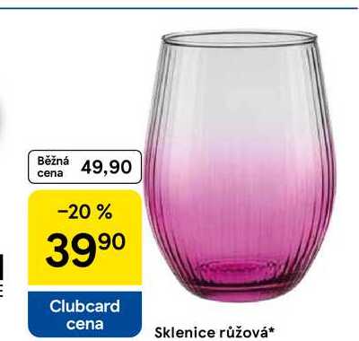 Sklenice růžová