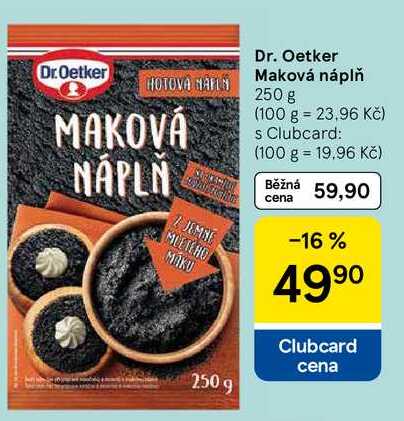 Dr. Oetker Maková náplň, 250 g
