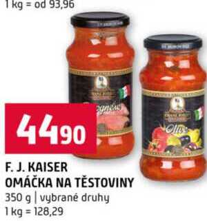 F. J. KAISER OMÁČKA NA TĚSTOVINY 350 g