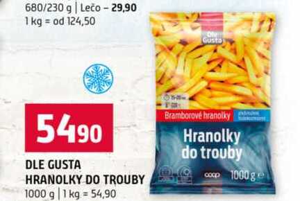 DLE GUSTA HRANOLKY DO TROUBY 1000 g