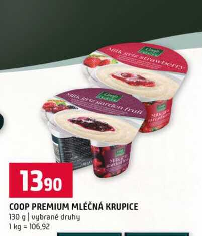 COOP PREMIUM MLÉČNÁ KRUPICE 130 g