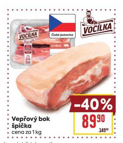 Vepřový bok špička cena za 1 kg
