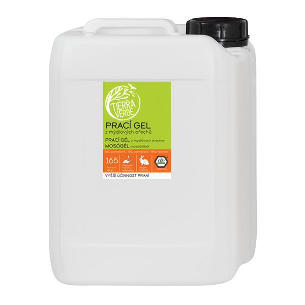 Tierra Verde Prací gel z mýdlových ořechů s BIO pomerančovou silicí 5l