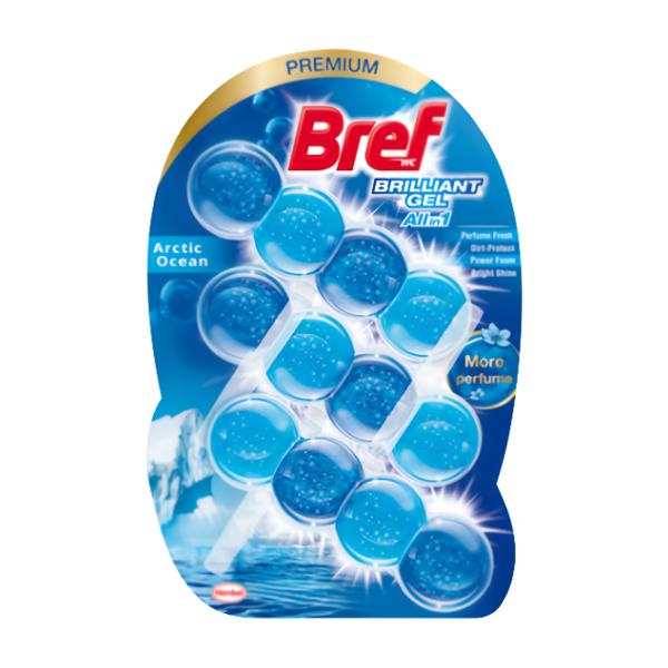 Bref Brilliant Gel Arctic Ocean gelový WC blok 3x42 g