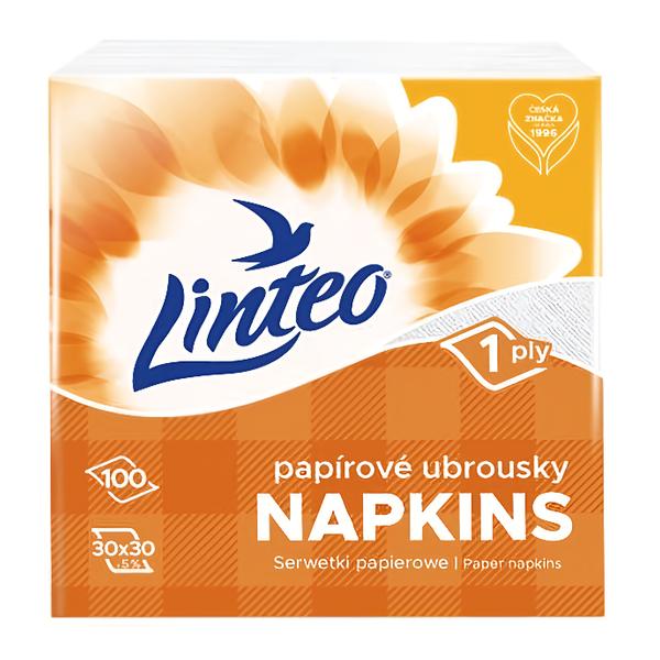 Linteo Ubrousky Classic 1vrstvé bílé, 30x30 cm