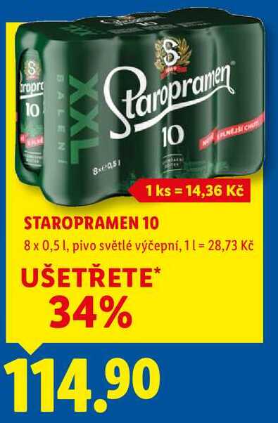 STAROPRAMEN 10, 8x 0,5 l