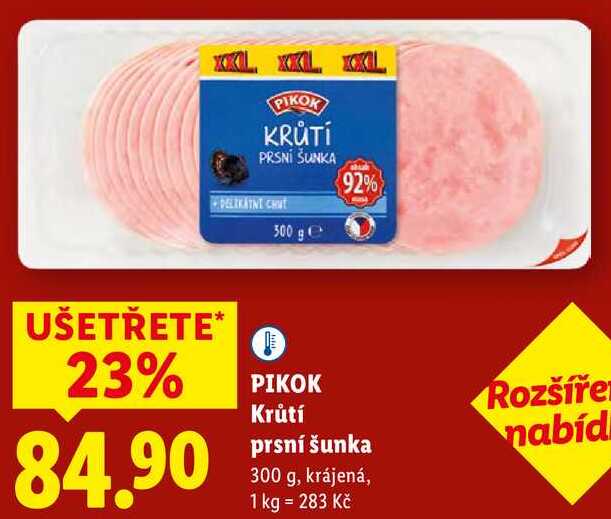 PIKOK Krůtí prsní šunka, 300 g