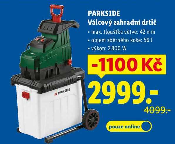 PARKSIDE Válcový zahradní drtič
