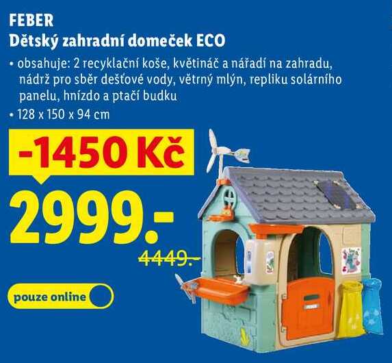 FEBER Dětský zahradní domeček ECO 