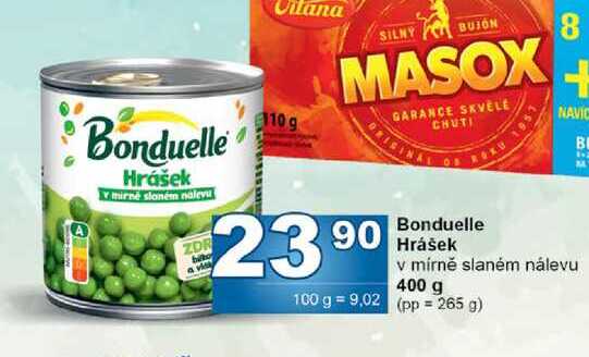 Bonduelle Hrášek v mírně slaném nálevu 400 g 