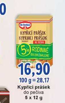Kypřící prášek do pečiva 5 x 12 g 