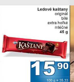 Ledové kaštany originál bílé extra hořké mléčné 45 g