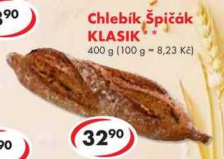 Chlebík Špičák KLASIK, 400 g