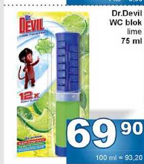 Dr.Devil WC blok lime 75 ml