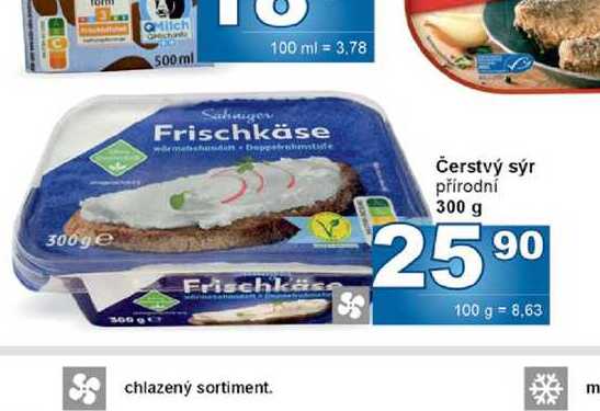 Čerstvý sýr přírodní 300 g