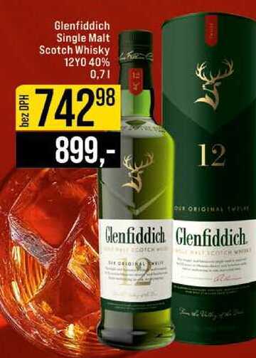 Glenfiddich Single Malt Scotch Whisky 12YO 40% 0,7l