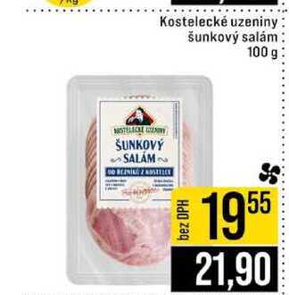Kostelecké uzeniny šunkový salám 100 g 