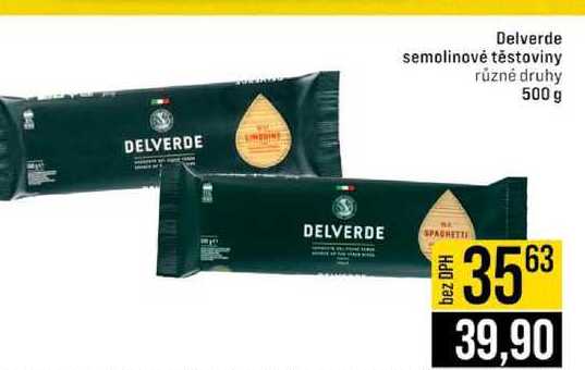 Delverde semolinové těstoviny různé druhy 500 g 
