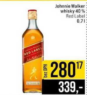 Johnnie Walker whisky 40% Red Label 0.7l