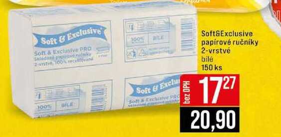 Soft&Exclusive papírové ručníky 2-vrstvé bílé 150 ks