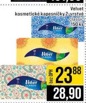 Velvet kosmetické kapesníčky 2-vrstvé classic 1150 ks