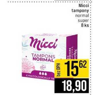 Micci tampony normal super 8 ks 