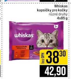 Whiskas kapsičky pro kočky různé druhy 4x85g
