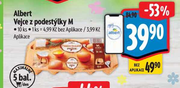 Albert Vejce z podestýlky M 10 ks 