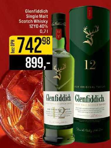 Glenfiddich Single Malt Scotch Whisky 12YO 40% 0,7l