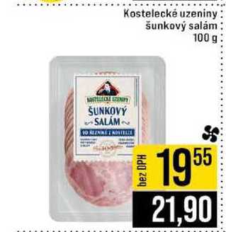 Kostelecké uzeniny šunkový salám 100 g