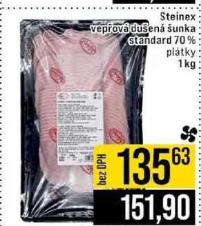 Steinex vepřová dušená šunka standard 70% plátky 1kg 