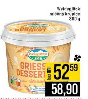 Weideglück mléčná krupice 800 g 