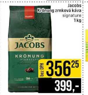 Jacobs Krönung zrnková káva signature 1 kg
